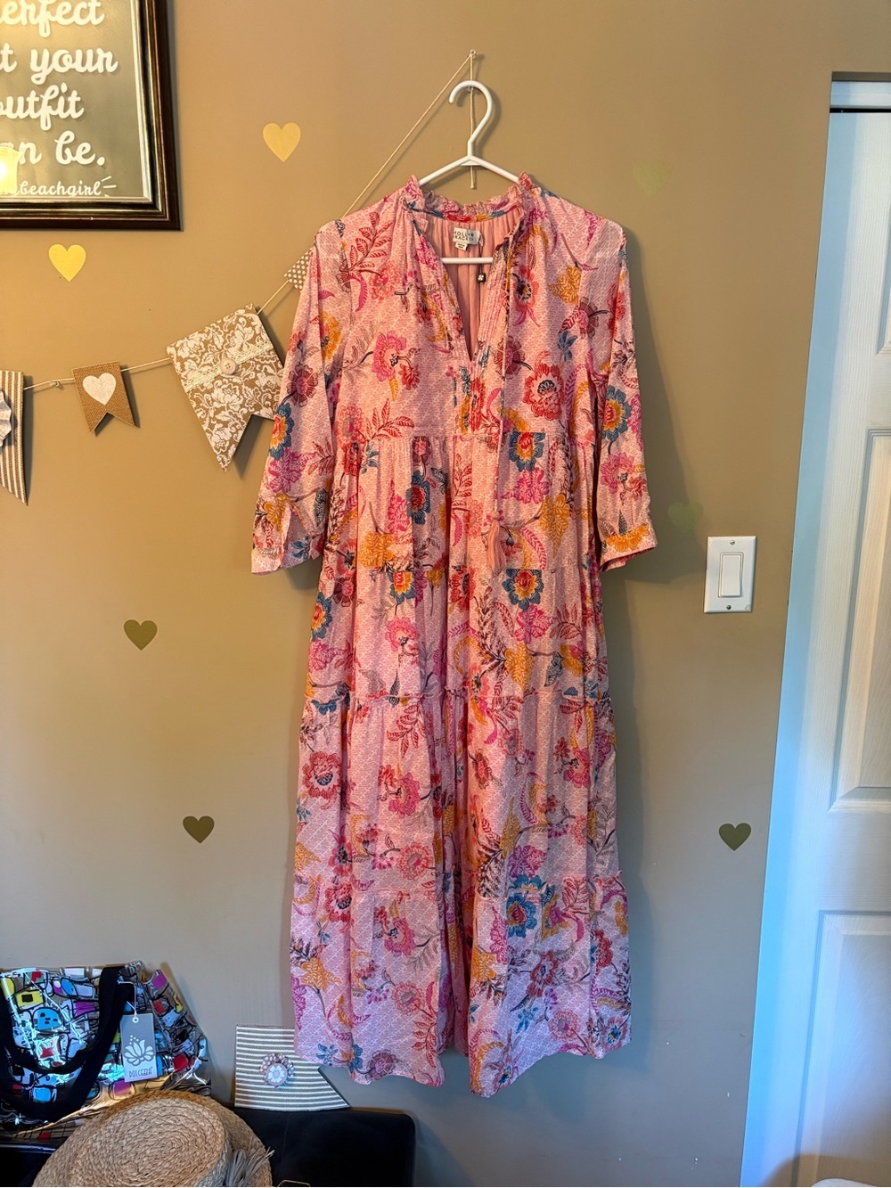 Molly Bracken Pink Alba Floral Tiered Maxi Dress - Picture 2 of 15